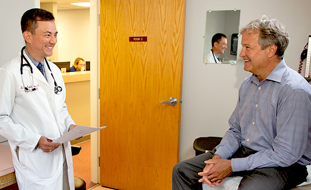 Dr. Walter Klein and patient